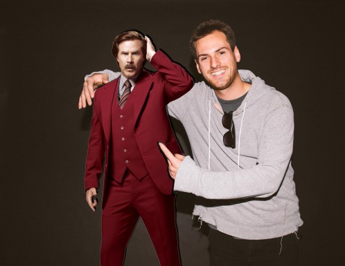 Zach and San Diego's Ron Burgundy