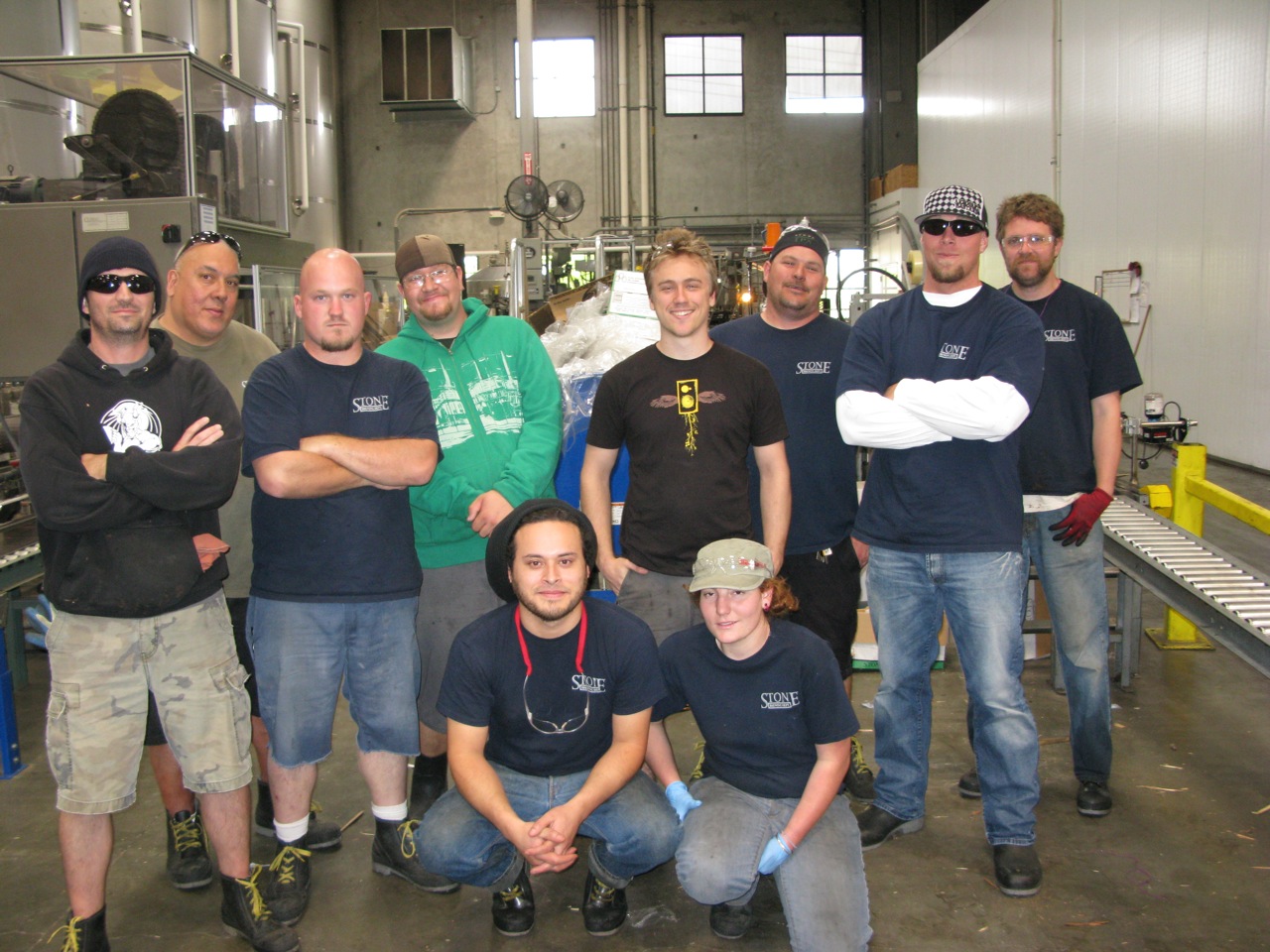 Our bottling line crew The Bottling Line Crew